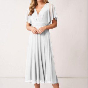 Azazie Tinsley Ivory Bridesmaid/Wedding Dress